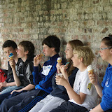 Enjoying icecreams while watching the action at the Sligo Tennis Club
