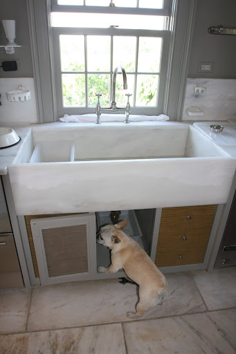 Uh-oh!  There seems to be a leak under the kitchen sink.