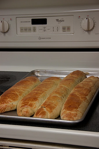 Rolls filled with poppy seeds.