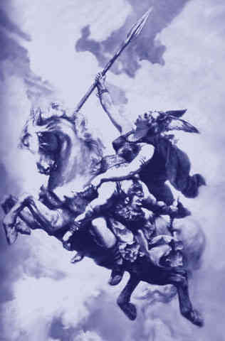Valkyrie Bearing A Slain Hero To Valhall, Asatru Gods And Heroes