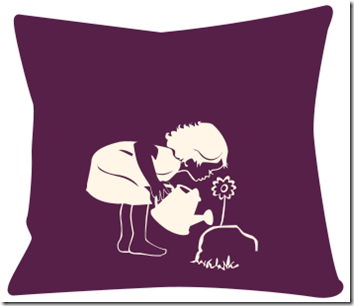 coussin desiog Lili et l'arrosoir