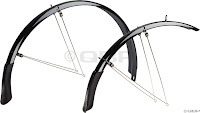 We stock the Planet Bike Cascadia guards for $90 in black and silver in a range of sizes. They look great, and install easily on most bikes. We've also got the Speed EZ version for totally eyelet-less frames.