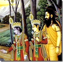 Vishvamitra with Lakshmana and Rama