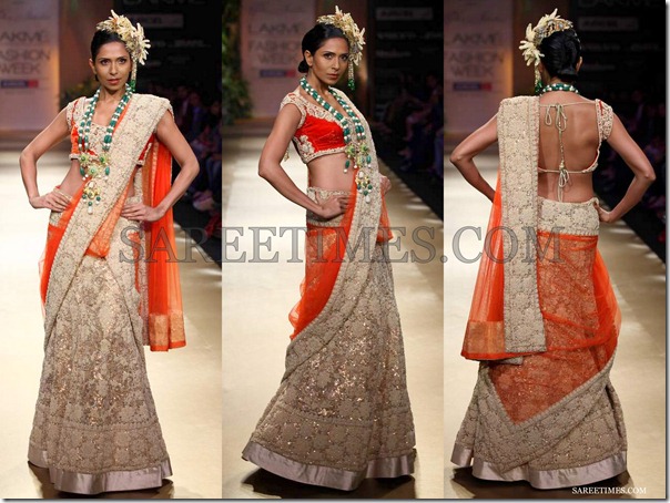 Pallavi_Jaikishan_Orange_Tan_Saree