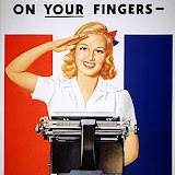 A World War II recruiting poster for women stenographers