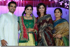 mamtha in samvrutha wedding reception