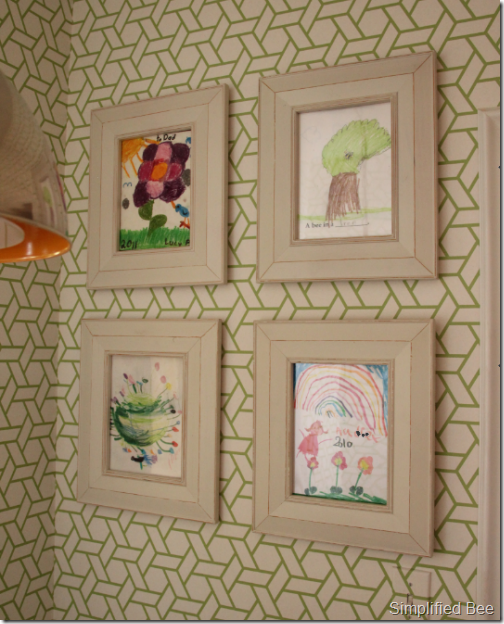 displaying kids art framed simple