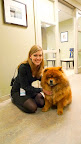 He then had a nice visit with Samantha Rood, the Talent Assistant for the show.  Making nice with all the right people, G.K.!  You're one smooth Chow Chow!