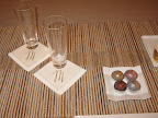 Customized napkins form For Your Party, www.foryourparty.com and edible glittered bon bons from Bedazzle My  Bon Bons, www.bedazzlemybonbons.com