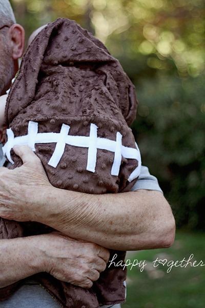 football blanket tutorial