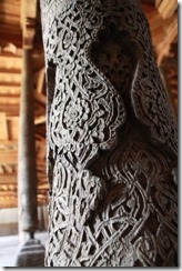 Carved wooden columns in Pillar Mosque