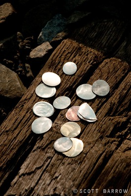 Coins flattened on train tracks.