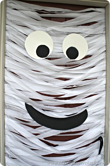 crepe paper mummy door crepe paper mummy door