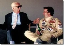 Enzo Ferrari con Gilles Villeneuve