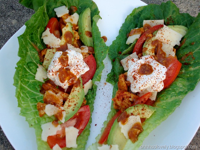 taco chicken lettuce wrap