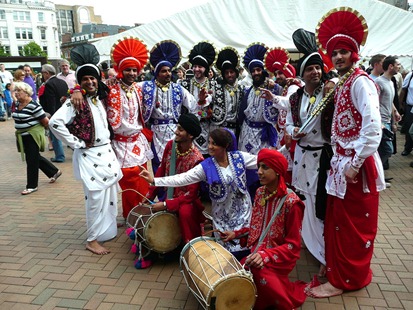 Bhangra dancers