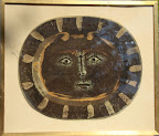 Collage, Inramat tryck av tallrik. Art nr. 30006. Mått ink ram 29x24