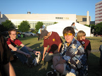 Students waiting to go to dinner