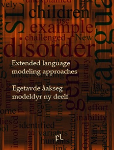Extended language modeling approaches Cover Extended language modeling approaches Cover