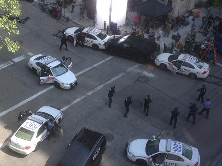 Nick Fury az Amerika kapitány - A tél katonája forgatásán 03