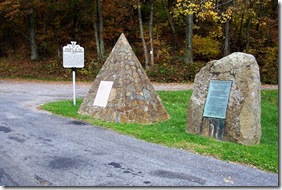 Knights of the Golden Horseshoe marker with two other related monuments