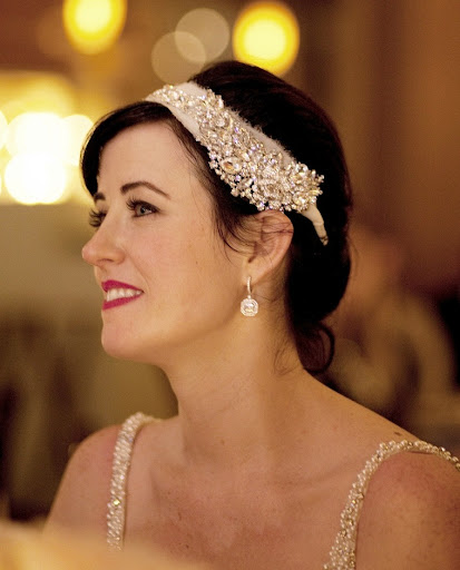 I swapped my veil for a headpiece by Twigs & Honey's Myra Callan. I swapped my veil for a headpiece by Twigs & Honey's Myra Callan.