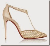 Christian Louboutin mesh and leather pumps