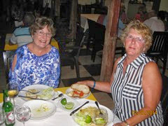 Sue & Karen at dinner