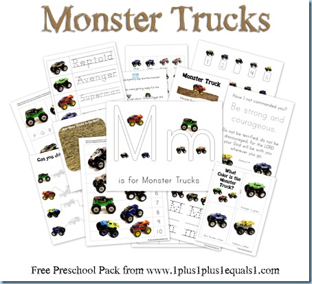 Monster Trucks Free Printables