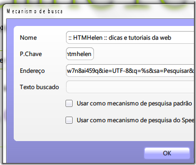 Criando mecanismo de busca Criando mecanismo de busca