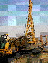 Typical details of “A” Frame Marine piling