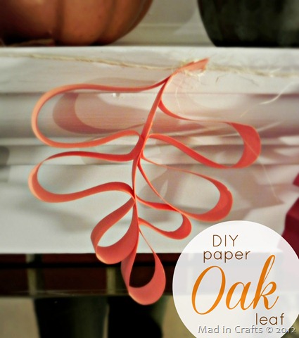 DIY paper oak leaf