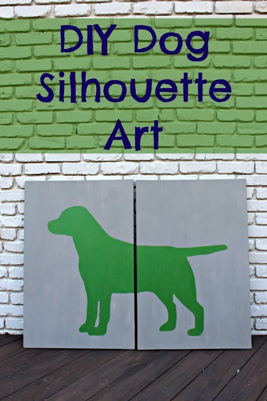DIY dog silhouette art