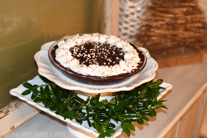 Nestle Peppermint Pie recipe. Stouffer's Party Size Lasagna's go great with this Dark Chocolate Peppermint Pie made from a Nestle Toll House dark chocolate peppermint cookie crust. Make your Holiday Entertaining super simple with these ideas. You won't want to miss them! Nestle Peppermint Pie recipe
