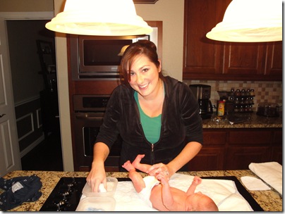 12.  Mommy giving Knox's first bath