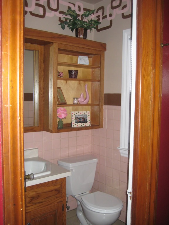 Pink Tile Bathroom Before