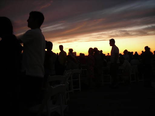 The crowd gets ready for the show.