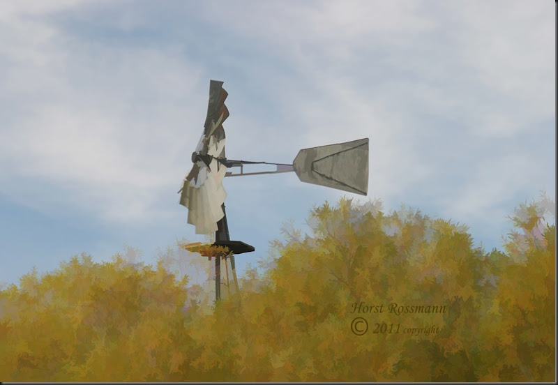 Old farm windmill painting copy