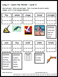 Differentiated Learning - Vocabulary and Word Work Packets