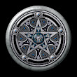 Feminine Silver Pentacle Square