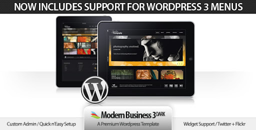 Modern Business 3 DARK Wordpress - ThemeForest Item for Sale