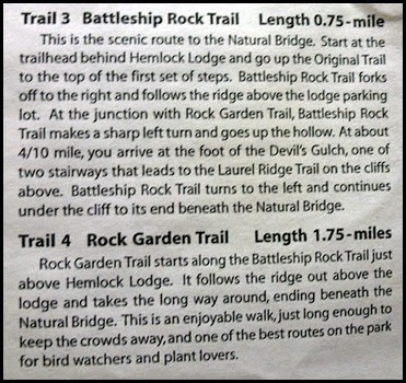 00b5 - Natural Bridge State Park Hiking Trails #3 and #4