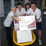 Moffatt's Real Estate relay team who took part in the Traders' Race in the Crossmolina Festival. The event was sponsored by Ballina Beverages Coca-Cola. Picture: John O'Grady.