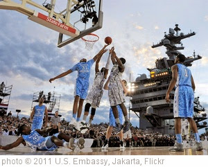 'Carrier Classic NCAA college basketball game on Friday night.' photo (c) 2011, U.S. Embassy, Jakarta - license: https://creativecommons.org/licenses/by-nd/2.0/
