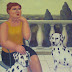 Object: 19725 - Terras met dalmatiers - 60 x 70 cm - € 3400,=