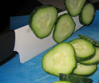 Sandy had purchased extra kirby cucumbers for me to cut up and add in.