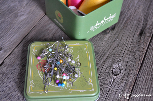 Repurposed Tin - Magnetic Pin Cushion - Great for vintage tins!