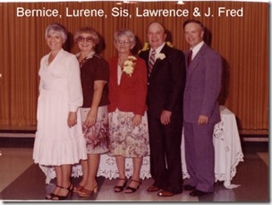 Bernice, Lurene, Sis, Lawrence & Fred: Johnston
