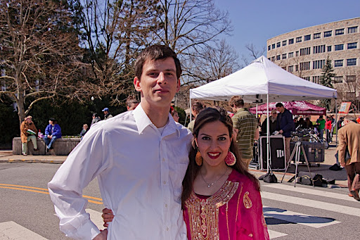 Laci and Elika. Elika changed into her Persian costume
