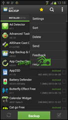 قائمة تطبيق نسخ واسترجاع التطبيقات للأندرويد App Backup & Restore